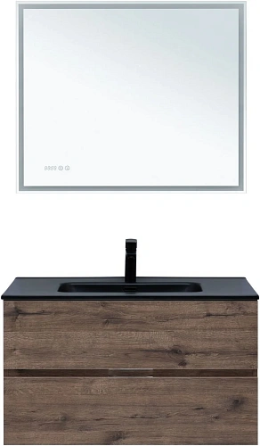 Тумба под раковину Aquanet Алвита New 90 2 ящика, дуб веллингтон табак 00334187 подвесная Тумба под раковину Aquanet Алвита New 90 2 ящика, дуб веллингтон табак 00334187 подвесная