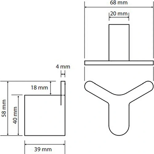 Крючок Bemeta Organic 157106211 Крючок Bemeta Organic 157106211