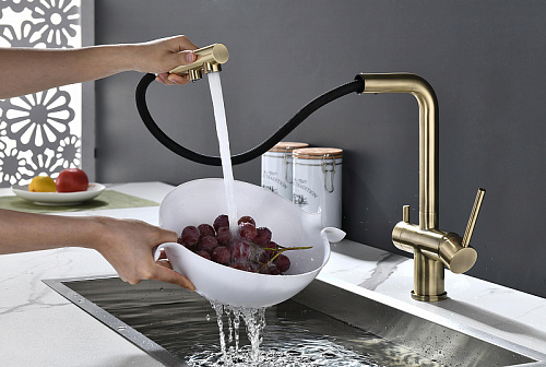Смеситель для кухни Paulmark SERPENTINE бронза Se213222-BR Смеситель для кухни Paulmark SERPENTINE бронза Se213222-BR