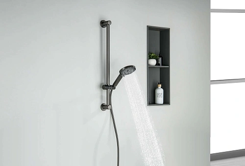 Душевой гарнитур Aquatek Лугано AQ2022BGM оружейная сталь Душевой гарнитур Aquatek Лугано AQ2022BGM оружейная сталь