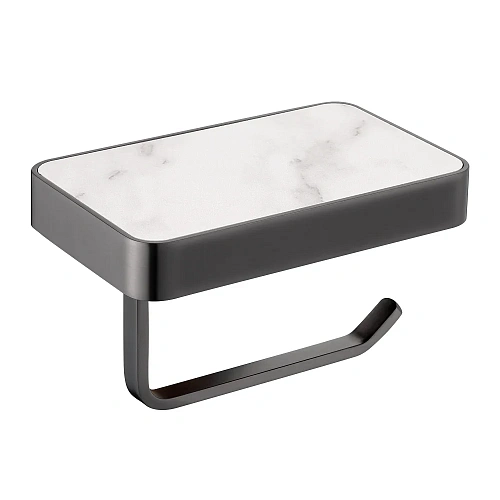 Держатель туалетной бумаги с полкой для телефона ABBER Westen AA1730NG никель Держатель туалетной бумаги с полкой для телефона ABBER Westen AA1730NG никель