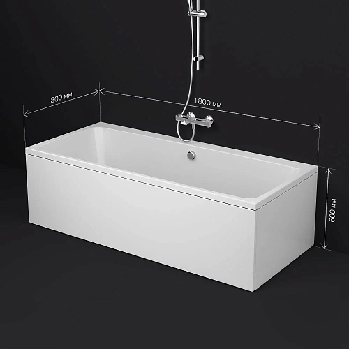 Акриловая ванна AM.PM Func W84A-180-080W-A 180х80 Акриловая ванна AM.PM Func W84A-180-080W-A 180х80