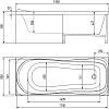Акриловая ванна Alex Baitler SAIMA 180 прямоугольная 180х70 SAIMA 180*80 Акриловая ванна Alex Baitler SAIMA 180 прямоугольная 180х70 SAIMA 180*80