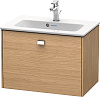Картинка анонса товара «тумба под раковину duravit brioso br401001052 подвесная 62 см европейский дуб»