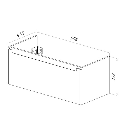 Тумба под раковину Lemark BUNO MINI 100 см подвесная, серый/белый LM05BM100T Тумба под раковину Lemark BUNO MINI 100 см подвесная, серый/белый LM05BM100T
