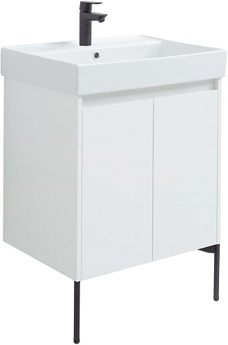 Тумба под раковину Aquanet Nova Lite 60 белый глянец (2 дверцы) 00298847 Тумба под раковину Aquanet Nova Lite 60 белый глянец (2 дверцы) 00298847