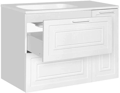 Тумба под раковину Style Line Альба (2 ящ./корзина) Барселона 90 Левая, Люкс, белый, PLUS ЛС-000010052 Тумба под раковину Style Line Альба (2 ящ./корзина) Барселона 90 Левая, Люкс, белый, PLUS ЛС-000010052