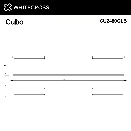 Полотенцедержатель WHITECROSS Cubo CU2450GLB брашированное золото 450 мм. Полотенцедержатель WHITECROSS Cubo CU2450GLB брашированное золото 450 мм.