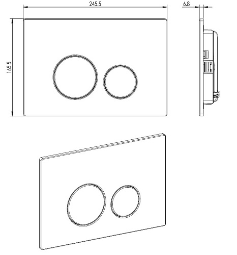 Клавиша смыва Allen Brau Priority 4.0 9.20007.GB золото брашированное Клавиша смыва Allen Brau Priority 4.0 9.20007.GB золото брашированное