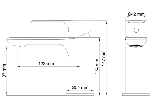 Смеситель для раковины Wonzon & Woghand хром (WW-88018079-CR) Смеситель для раковины Wonzon & Woghand хром (WW-88018079-CR)