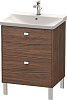 Картинка анонса товара «тумба под раковину duravit brioso br441001021 напольная 62 см орех темный»
