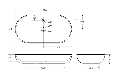 Раковина BelBagno BB1347 810x410 белый Раковина BelBagno BB1347 810x410 белый