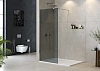 Душевая перегородка CEZARES LIBERTA-L-1-90-GR-Cr 90см стекло тонированное (графит), профиль хром