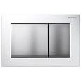 Клавиша смыва Geberit 115.080.KL.1 Omega 30 пластик, белый/хром матовый Клавиша смыва Geberit 115.080.KL.1 Omega 30 пластик, белый/хром матовый