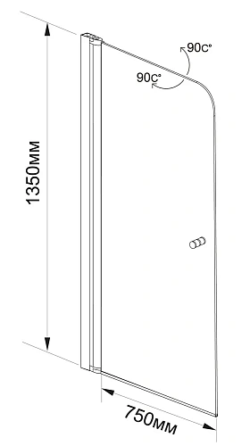 Шторка на ванну Aquanet Alfa 1 NF6211, прозрачное стекло Шторка на ванну Aquanet Alfa 1 NF6211, прозрачное стекло