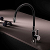 Смеситель для кухни AM.PM X-Joy S F85B07602 с гибким изливом, черный/хром