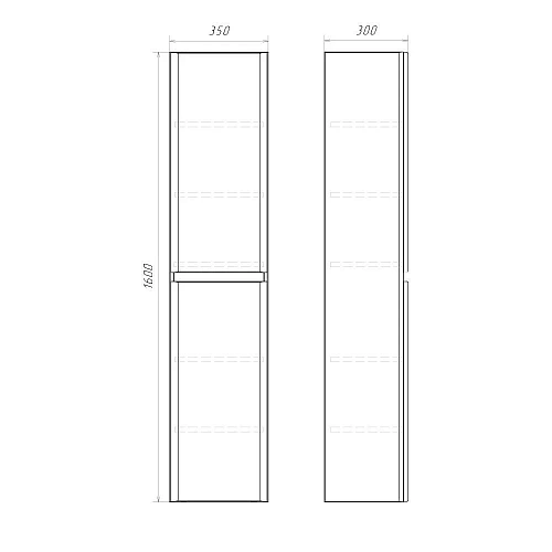 Шкаф-пенал Comforty Валдай-35П 00-00020835 белая матовая Шкаф-пенал Comforty Валдай-35П 00-00020835 белая матовая