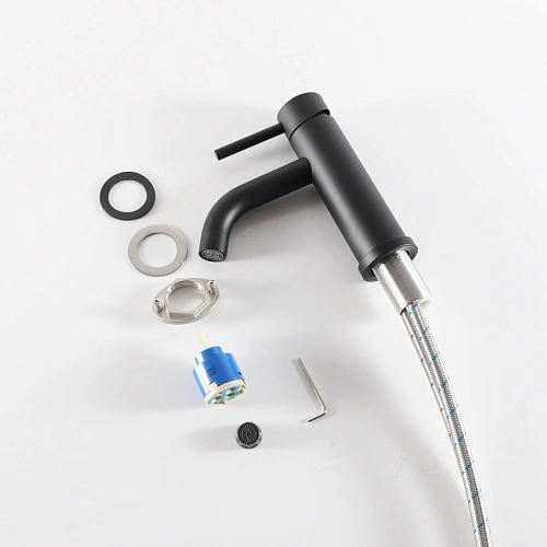 Смеситель для раковины Gid Inga SS096-BM-K SS096BMK черный матовый Смеситель для раковины Gid Inga SS096-BM-K SS096BMK черный матовый