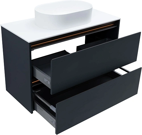 Тумба под раковину Allen Brau Activity 100 1.34014.AM антрацит матовый/олива брашированная Тумба под раковину Allen Brau Activity 100 1.34014.AM антрацит матовый/олива брашированная