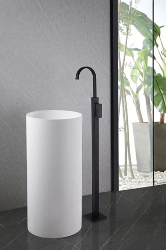 Смеситель для раковины ABBER Wasserfall AF8640B черный матовый Смеситель для раковины ABBER Wasserfall AF8640B черный матовый