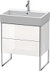 Картинка анонса товара «тумба под раковину duravit xsquare xs447402222 напольная 68 см белая глянцевый»