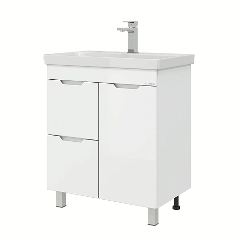 Тумба под раковину Onika Айленд 70 см 107062 напольная, белая, с корзиной (для Адриана 70) Тумба под раковину Onika Айленд 70 см 107062 напольная, белая, с корзиной (для Адриана 70)