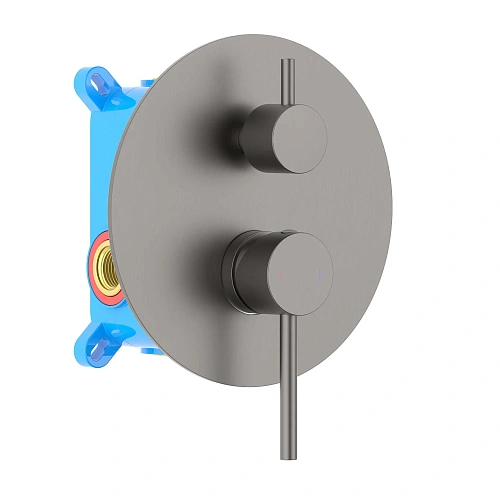 Смеситель для ванны Aquatek Европа AQ1346BGM черный хром шлифованный, встраиваемый Смеситель для ванны Aquatek Европа AQ1346BGM черный хром шлифованный, встраиваемый