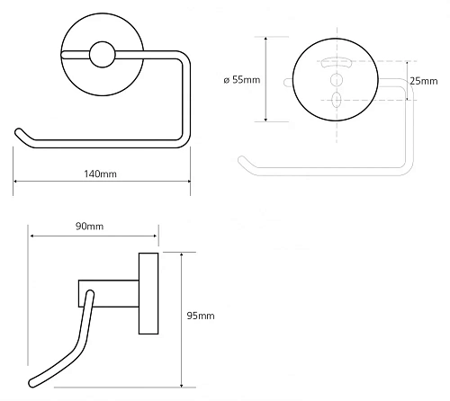 Держатель туалетной бумаги Bemeta OMEGA 104112042 Держатель туалетной бумаги Bemeta OMEGA 104112042