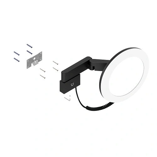 Зеркало косметическое Timo Petruma 15276/03 с подсветкой черный Зеркало косметическое Timo Petruma 15276/03 с подсветкой черный