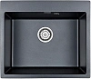 Кухонная мойка Paulmark KANTE, PM106052-BLM , черный металлик, 600х520 мм