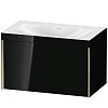 Картинка анонса товара «тумба с раковиной duravit xviu xv4610nb140c 80 см черный глянцевый»