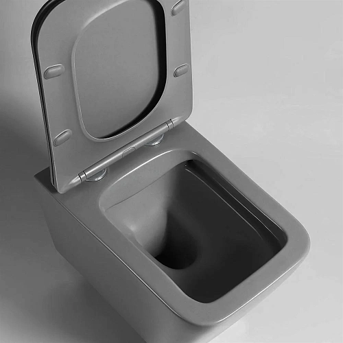 Унитаз подвесной Vincea Q-Line VT1-12MA безободковый, цвет антрацит мат., ультратонкое soft close си Унитаз подвесной Vincea Q-Line VT1-12MA безободковый, цвет антрацит мат., ультратонкое soft close си