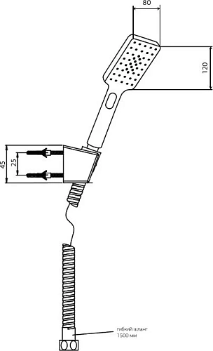 Душевой гарнитур Paini Ravenna RVCR131 Душевой гарнитур Paini Ravenna RVCR131