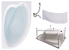 Картинка анонса товара «акриловая ванна timo iva1595r 150x95x70 с каркасом, слив-переливом и фронтальной панелью»