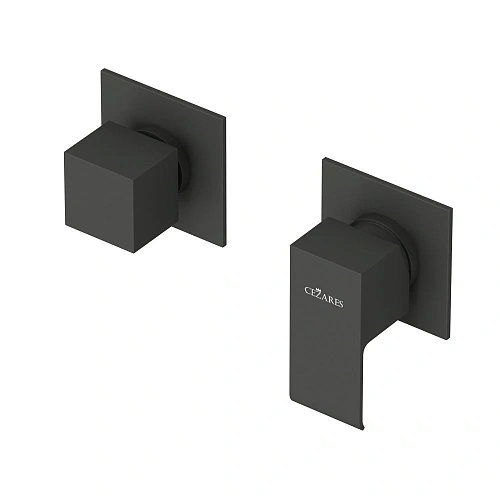 Смеситель для душа CEZARES PORTA-VDIM3-M-NOP встраиваемый с поворотным переключателем на 3 выхода, черный матовый Смеситель для душа CEZARES PORTA-VDIM3-M-NOP встраиваемый с поворотным переключателем на 3 выхода, черный матовый