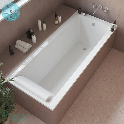 Ванна из искусственного камня Marmo Bagno Ницца 180x80 с подголовником MB-NP180-80 Ванна из искусственного камня Marmo Bagno Ницца 180x80 с подголовником MB-NP180-80