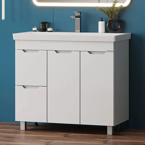 Тумба под раковину Onika Айленд 90 см 109030 напольная, белая, с корзиной (для Адриана 90) Тумба под раковину Onika Айленд 90 см 109030 напольная, белая, с корзиной (для Адриана 90)