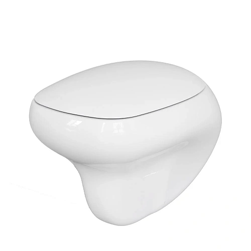 Унитаз подвесной Diamond 123T20001R (530x405x375) белый безободковый с толстой крышкой 123T20001R-122T20001 Унитаз подвесной Diamond 123T20001R (530x405x375) белый безободковый с толстой крышкой 123T20001R-122T20001