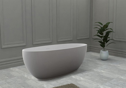 Ванна отдельностоящая ABBER AS9641-1.4 140x78 универсальная, белая матовая, искусственный камень Ванна отдельностоящая ABBER AS9641-1.4 140x78 универсальная, белая матовая, искусственный камень