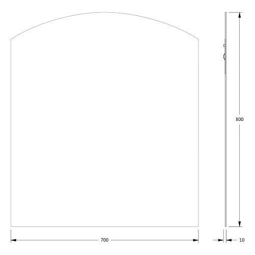 Зеркало Evoform Primary BY 0088 70х80 см со шлифованной кромкой Зеркало Evoform Primary BY 0088 70х80 см со шлифованной кромкой