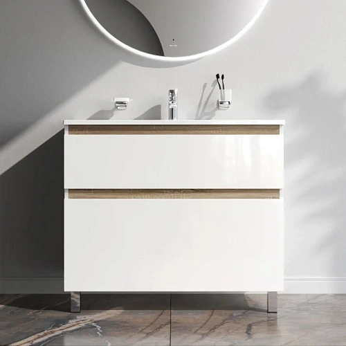 Тумба под раковину AM.PM X-Joy M85AFSX1002WG напольная, 100 см, белый Тумба под раковину AM.PM X-Joy M85AFSX1002WG напольная, 100 см, белый