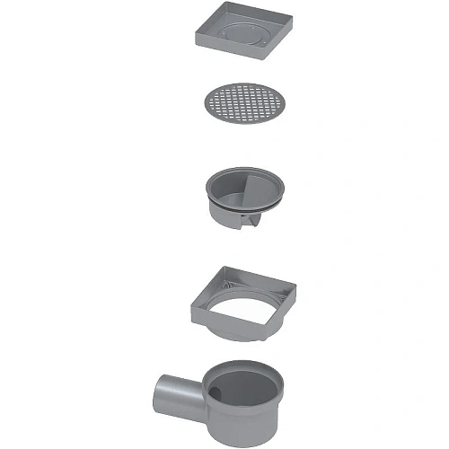 Душевой трап BERGES водосток напольный Trend Keramik 150x150 под керамическую плитку, D50 боковой 09 093002 Душевой трап BERGES водосток напольный Trend Keramik 150x150 под керамическую плитку, D50 боковой 09 093002