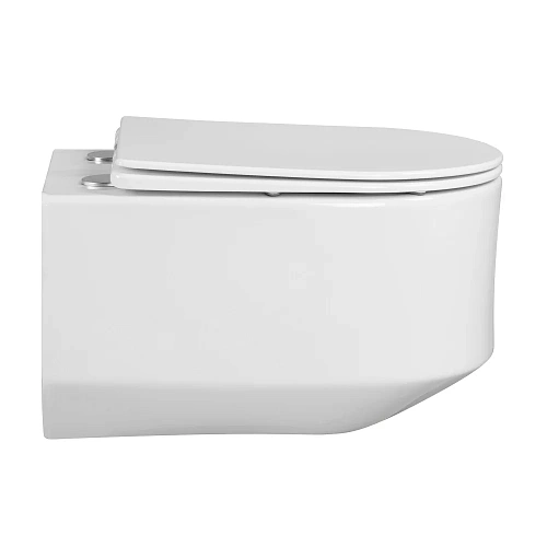 Унитаз подвесной ABBER Bequem AC1130 белый, безободковый, смыв торнадо Унитаз подвесной ABBER Bequem AC1130 белый, безободковый, смыв торнадо