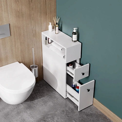 Шкаф-пенал Onika Кроун 20 см 402001 напольный, белый Шкаф-пенал Onika Кроун 20 см 402001 напольный, белый