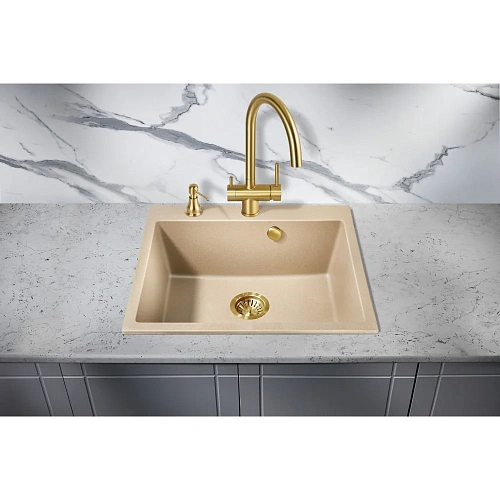 Кухонная мойка Milacio Murcia 60 Cuarzo (MC.77014), бежевый Кухонная мойка Milacio Murcia 60 Cuarzo (MC.77014), бежевый