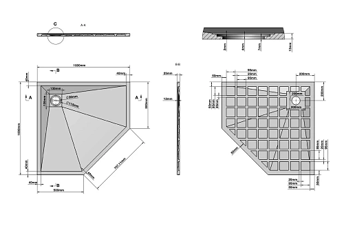 Душевой поддон GROSSMAN Strong графит (100x100x2,5) GR-S2100100D Душевой поддон GROSSMAN Strong графит (100x100x2,5) GR-S2100100D