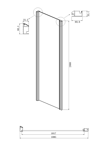 Боковая стенка Ambassador Intense 110IBB (1100x2000) Боковая стенка Ambassador Intense 110IBB (1100x2000)