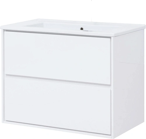 Тумба под раковину Aquanet Милан 85 белый глянец 00339967 подвесная Тумба под раковину Aquanet Милан 85 белый глянец 00339967 подвесная