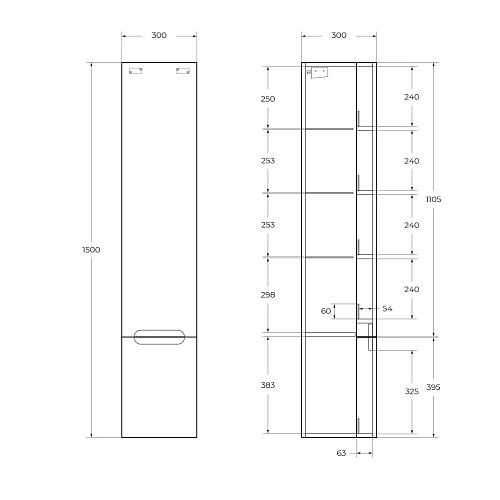 Тумба под раковину BelBagno ETNA39-800/390-2C-SO-BL-P Bianco Lucido подвесная 800x390 Тумба под раковину BelBagno ETNA39-800/390-2C-SO-BL-P Bianco Lucido подвесная 800x390