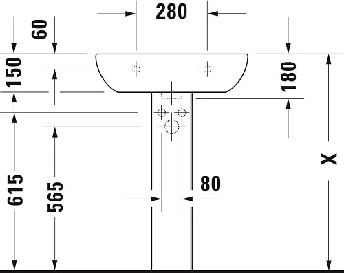 Раковина Duravit D-Code 23106000002 60 см Раковина Duravit D-Code 23106000002 60 см